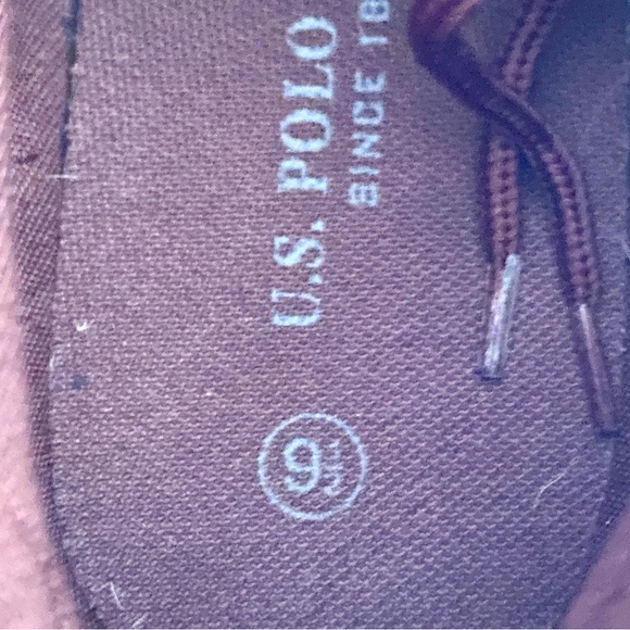 Us Polo Assn Burgandy Canvas Shoes  Men’s Size 9.5 Casual Classy - Picture 10 of 12
